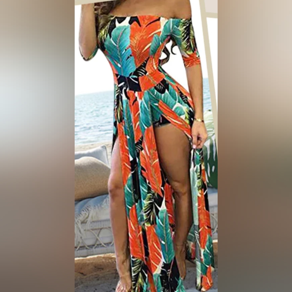Romper split Maxi Dress